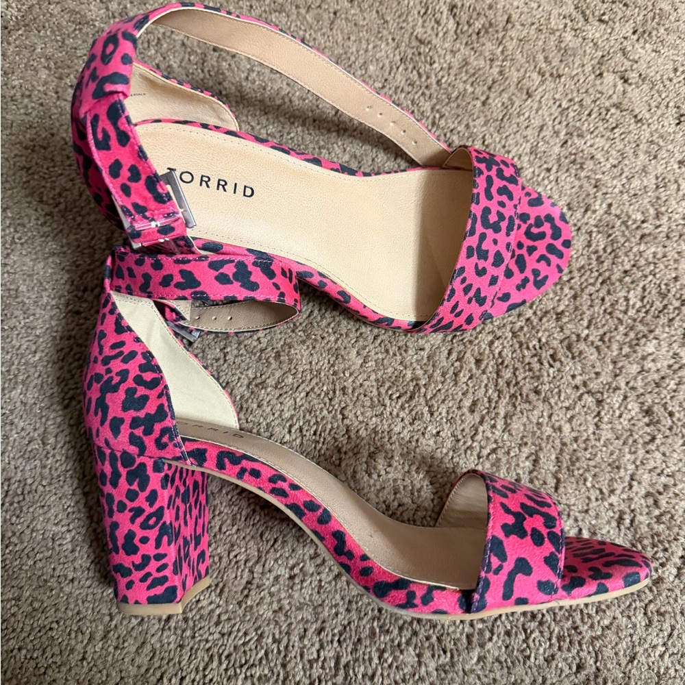 Torrid Vibrant Pink Animal Print Heels